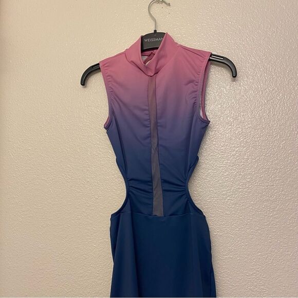 WEISSMAN Elite Dance Costume unitard jumpsuit pink ombre LAST LIGHT PL11771 XSA - Picture 5 of 13